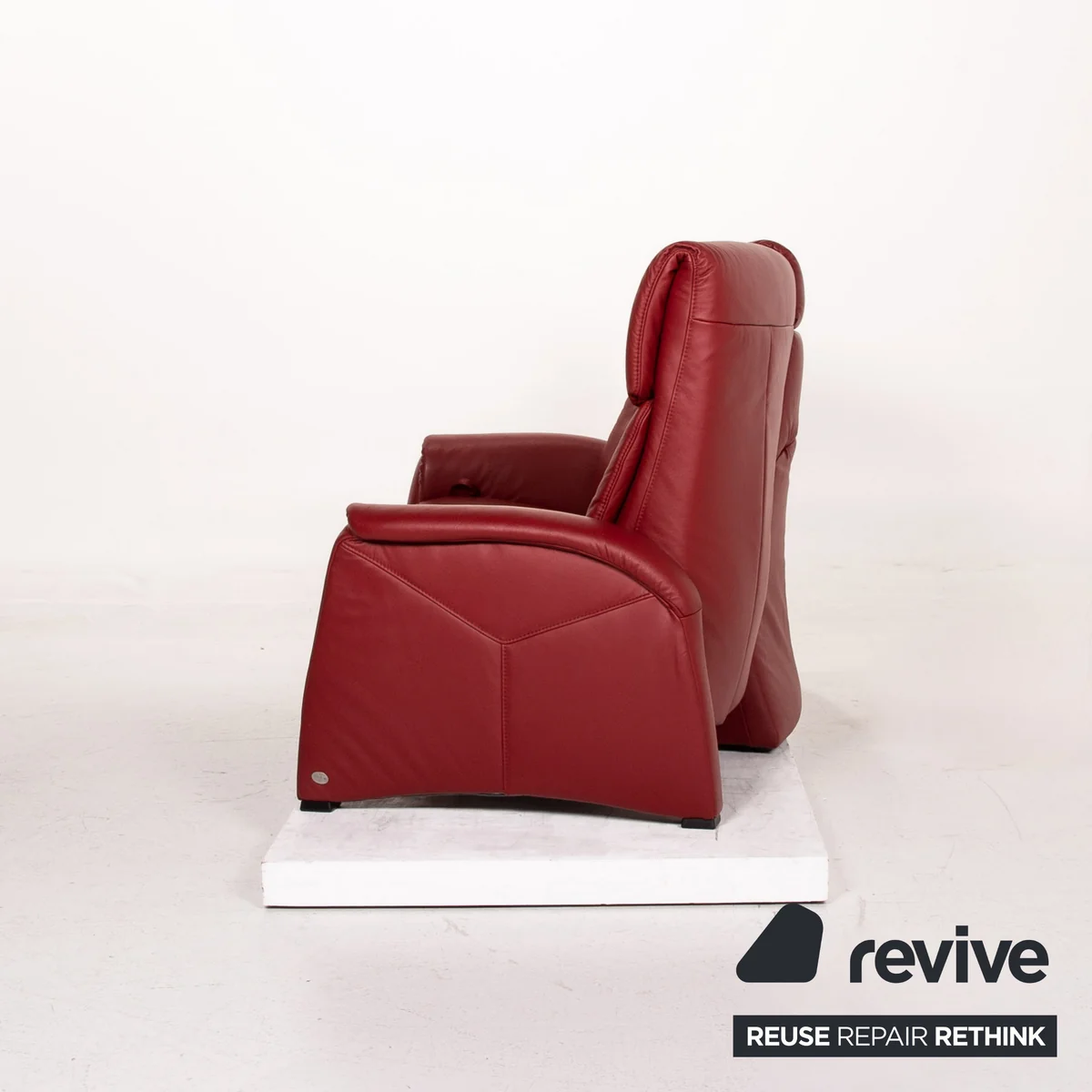 Himolla Trapez Sofa Rot Dunkelrot Relaxfunktion Funktion Heimkinosofa Couch #15393
