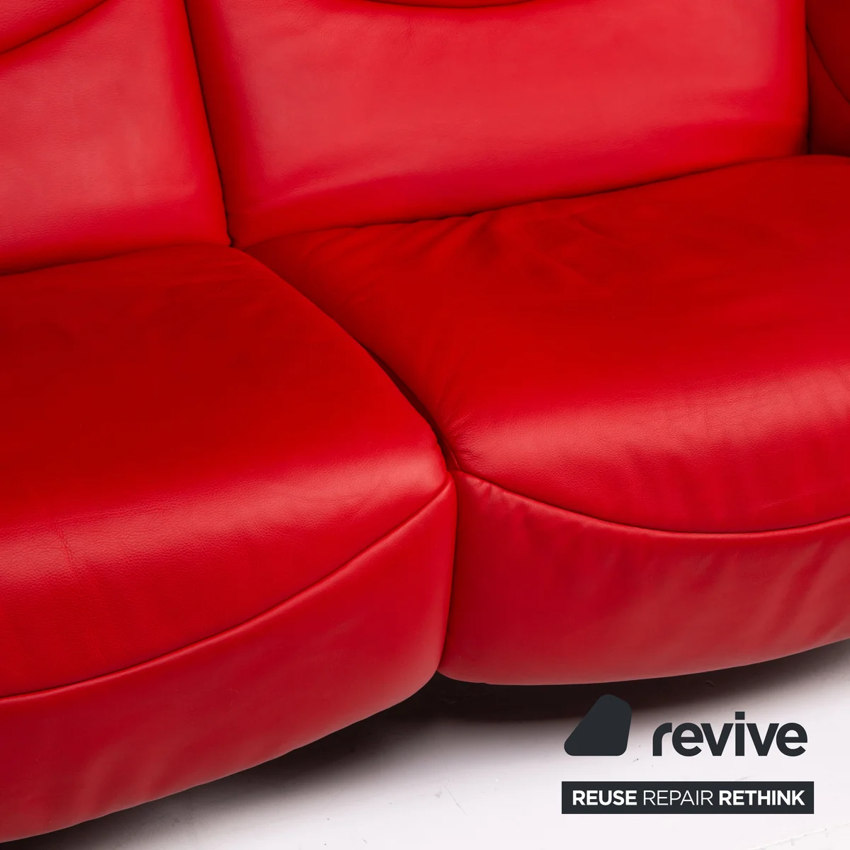 de Sede DS 145 Leder Sofa Rot Zweisitzer Funktion Couch #15325