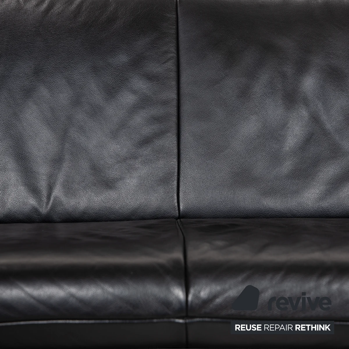 Koinor Rossini Leder Zweisitzer Schwarz manuelle Funktion Sofa Couch