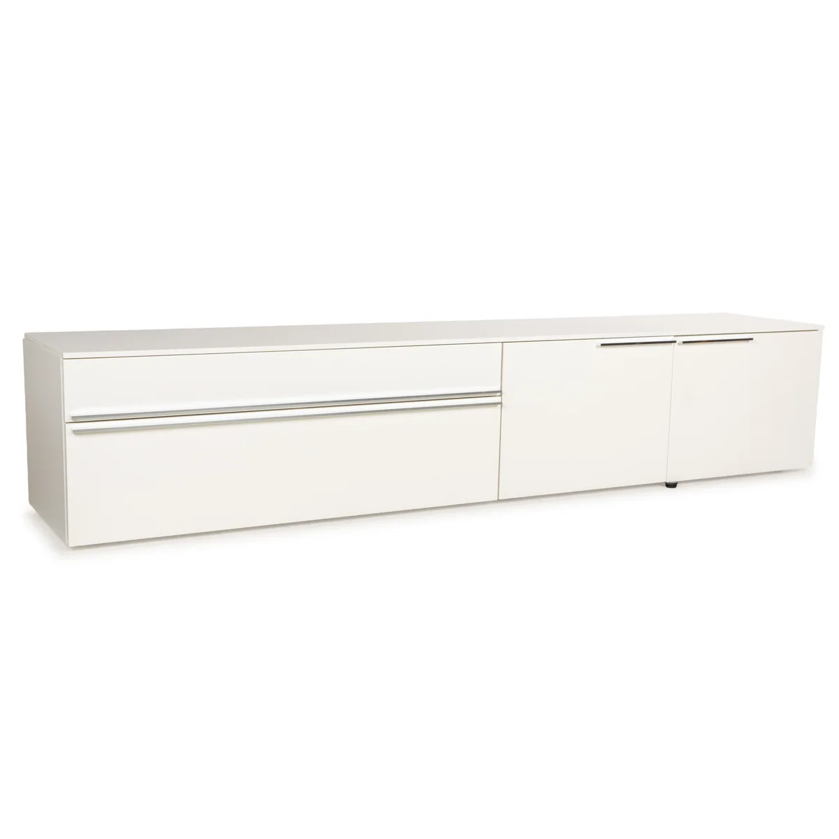 La Nuova Casa Tamigi Holz Sideboard Weiß Creme Hochglanz Lowboard