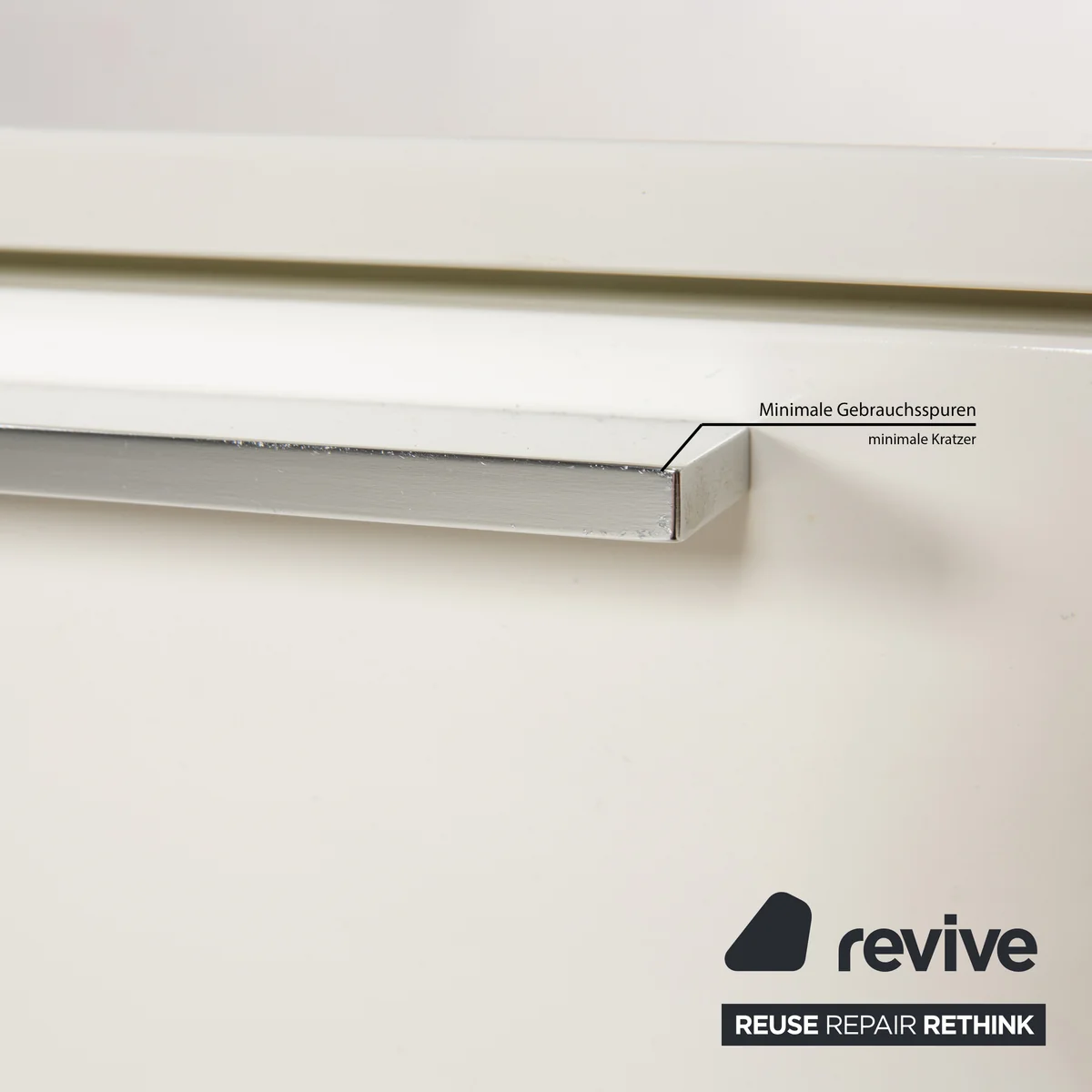 La Nuova Casa Tamigi Holz Sideboard Weiß Creme Hochglanz Lowboard