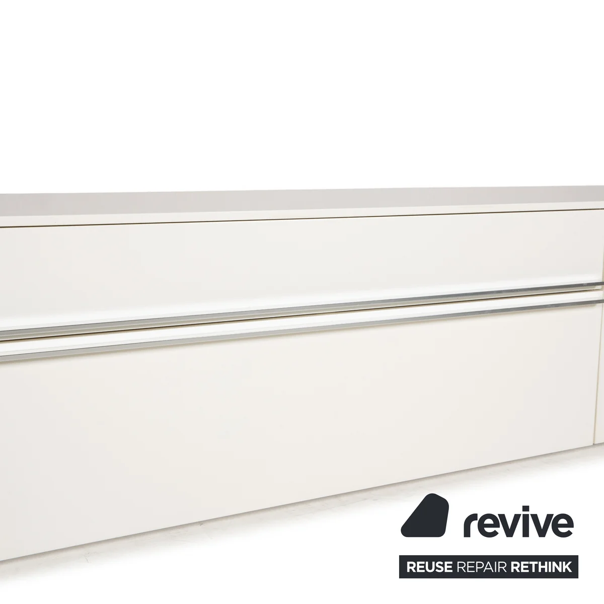 La Nuova Casa Tamigi Holz Sideboard Weiß Creme Hochglanz Lowboard