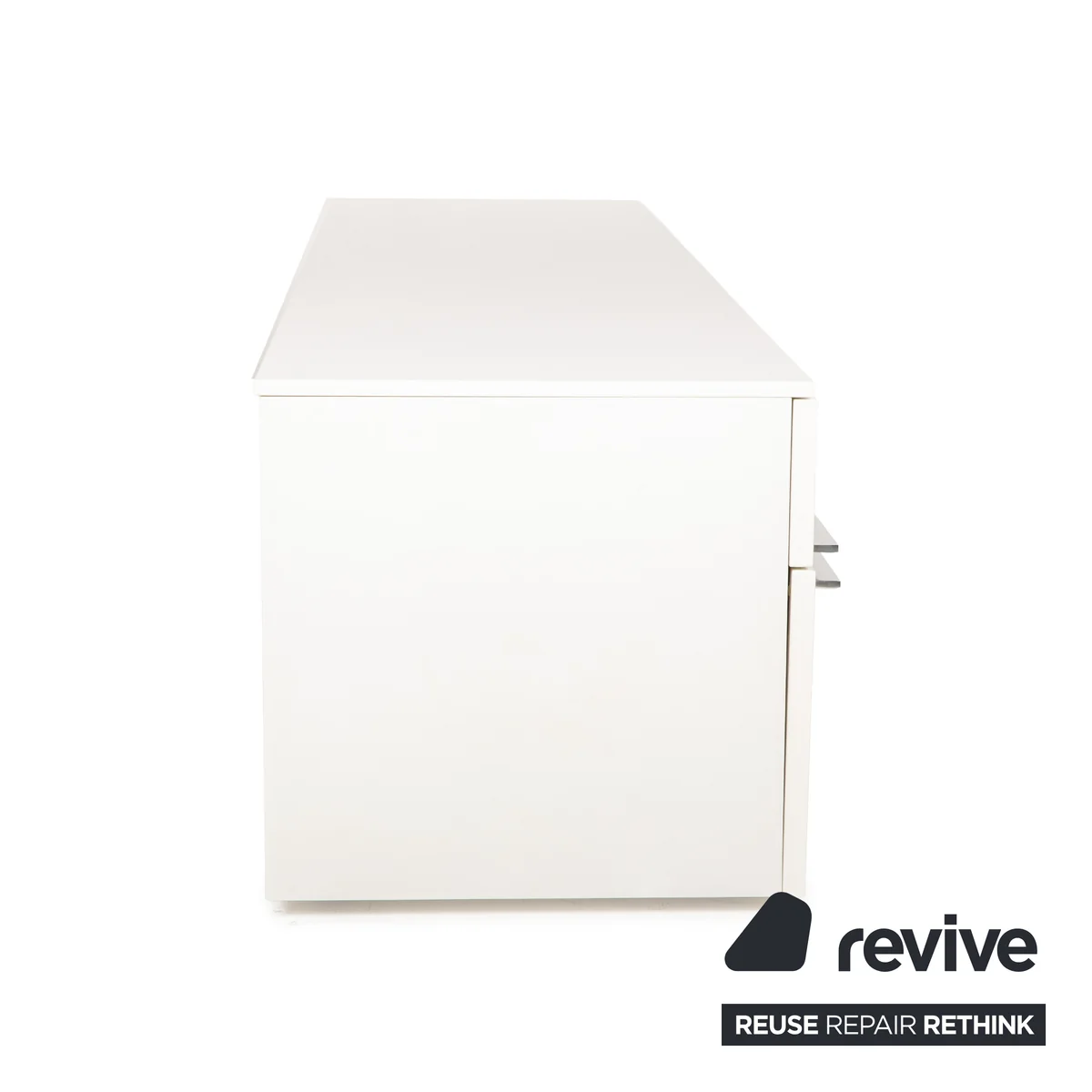 La Nuova Casa Tamigi Holz Sideboard Weiß Creme Hochglanz Lowboard