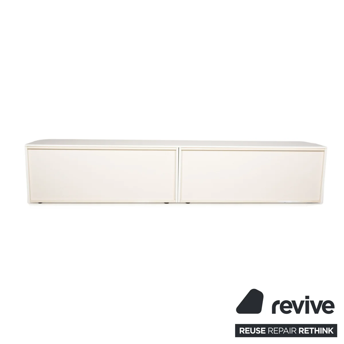 La Nuova Casa Tamigi Holz Sideboard Weiß Creme Hochglanz Lowboard