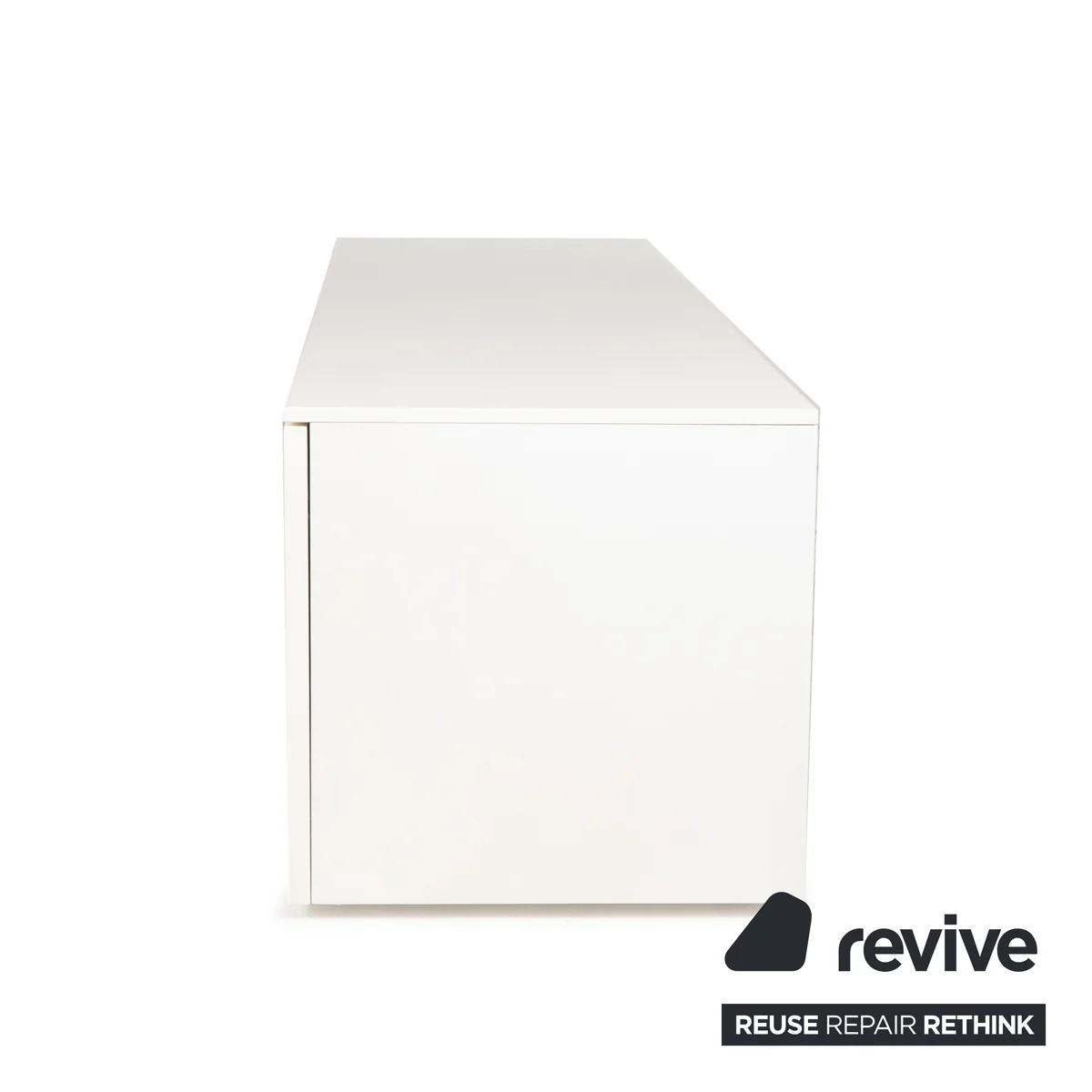La Nuova Casa Tamigi Holz Sideboard Weiß Creme Hochglanz Lowboard