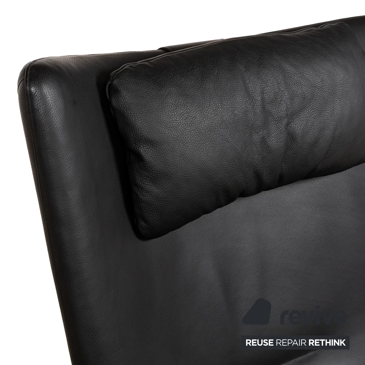 WK Wohnen Spot 698 Leder Sessel Schwarz manuelle Funktion