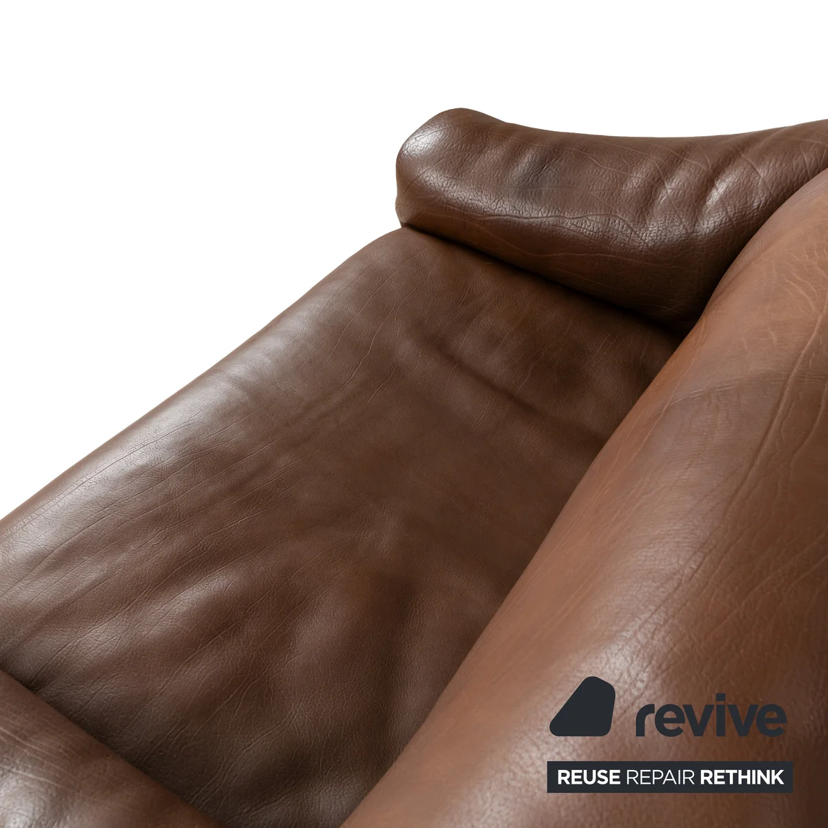 De Sede DS-47 Leder Zweisitzer Braun Sofa Couch manuelle Funktion