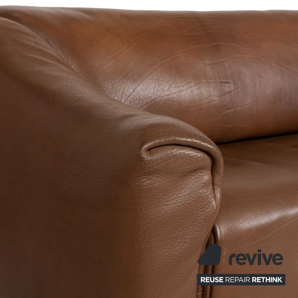 De Sede DS-47 Leder Zweisitzer Braun Sofa Couch manuelle Funktion