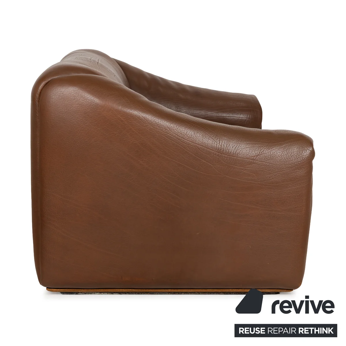 De Sede DS-47 Leder Zweisitzer Braun Sofa Couch manuelle Funktion