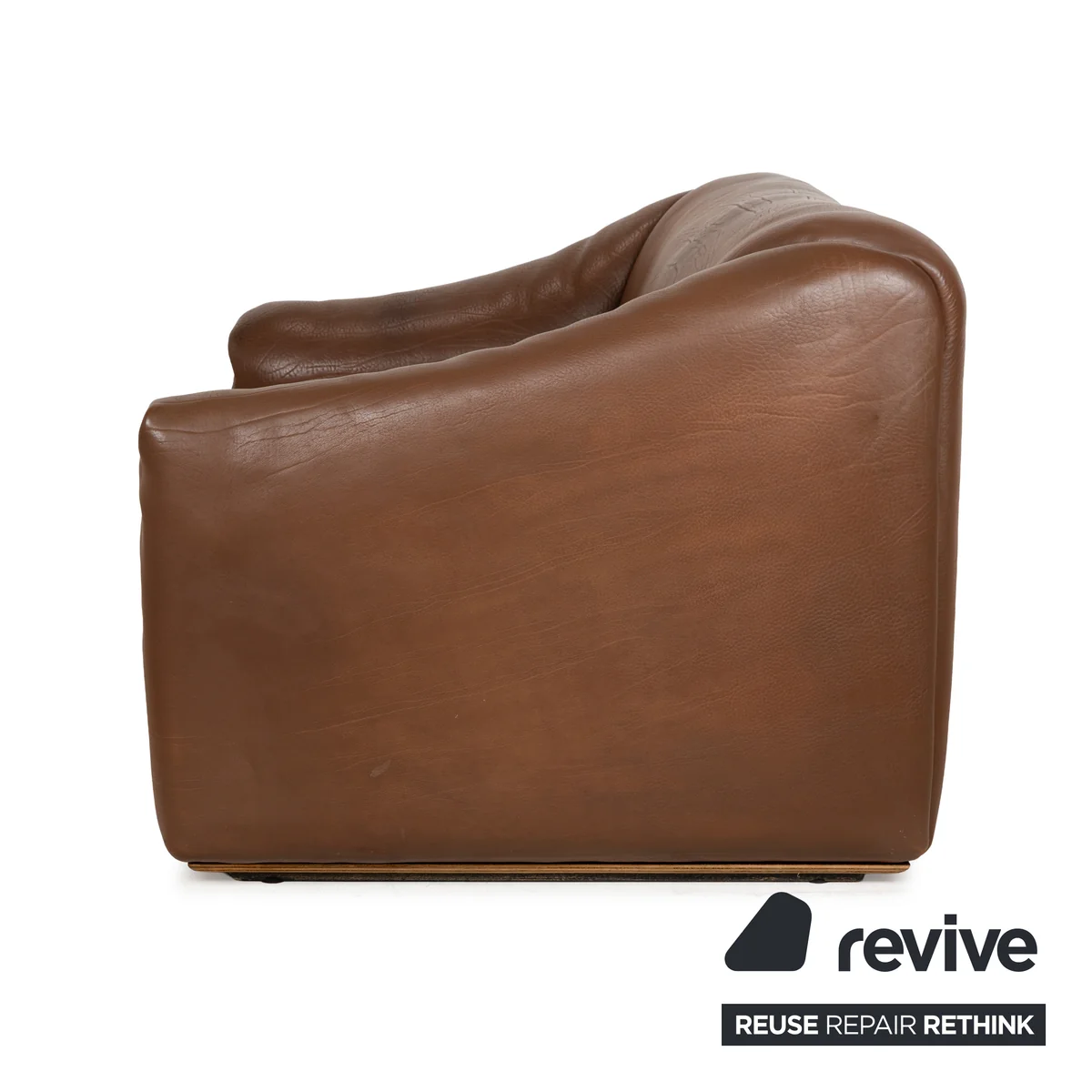 De Sede DS-47 Leder Zweisitzer Braun Sofa Couch manuelle Funktion
