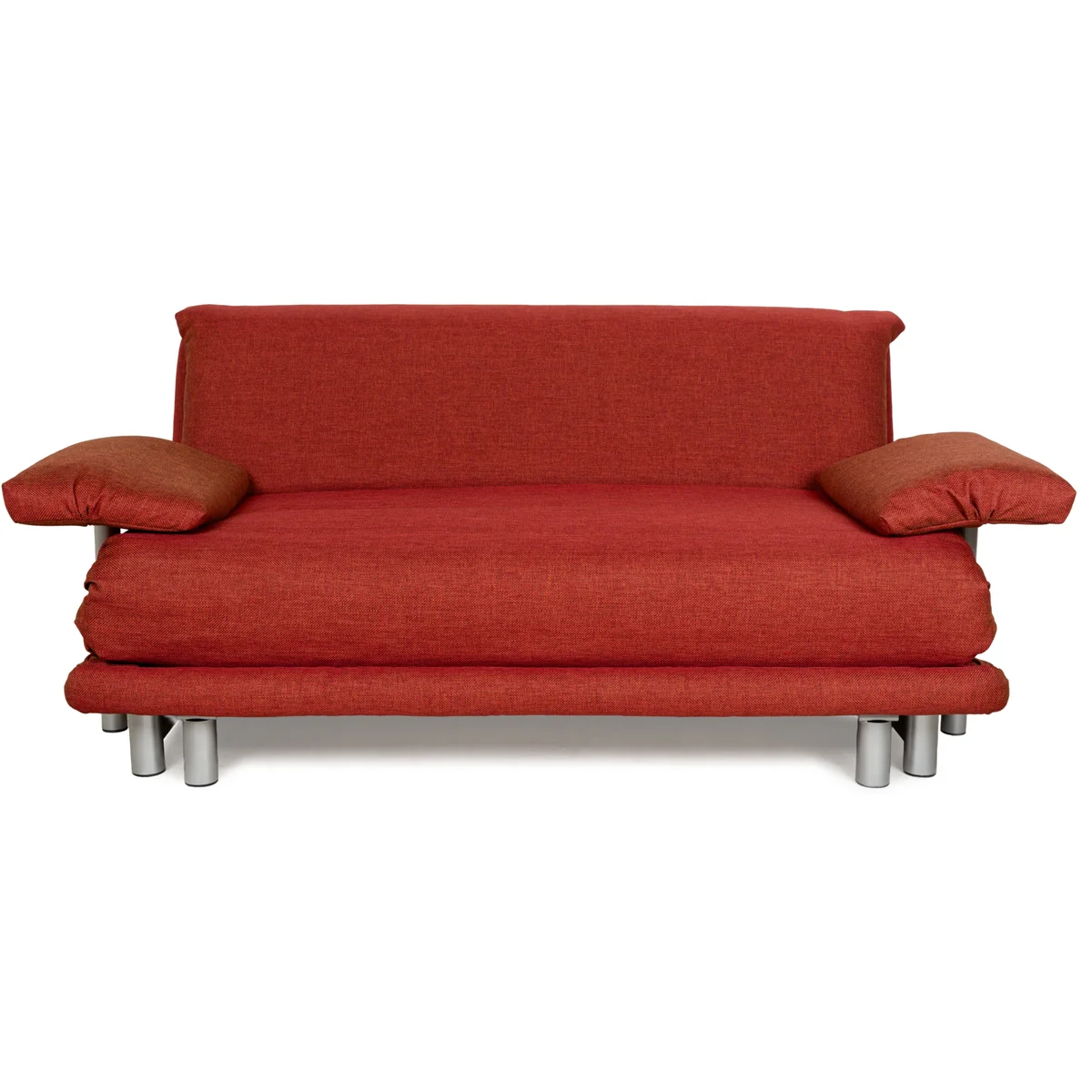 Ligne Roset Multy Stoff Dreisitzer Rot Braun Schlaffunktion Neubezug