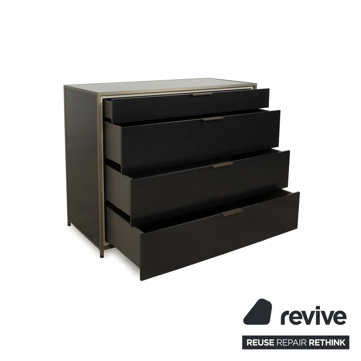 Ligne Roset Dita Holz Sideboard Anthrazit Metall Schubladen