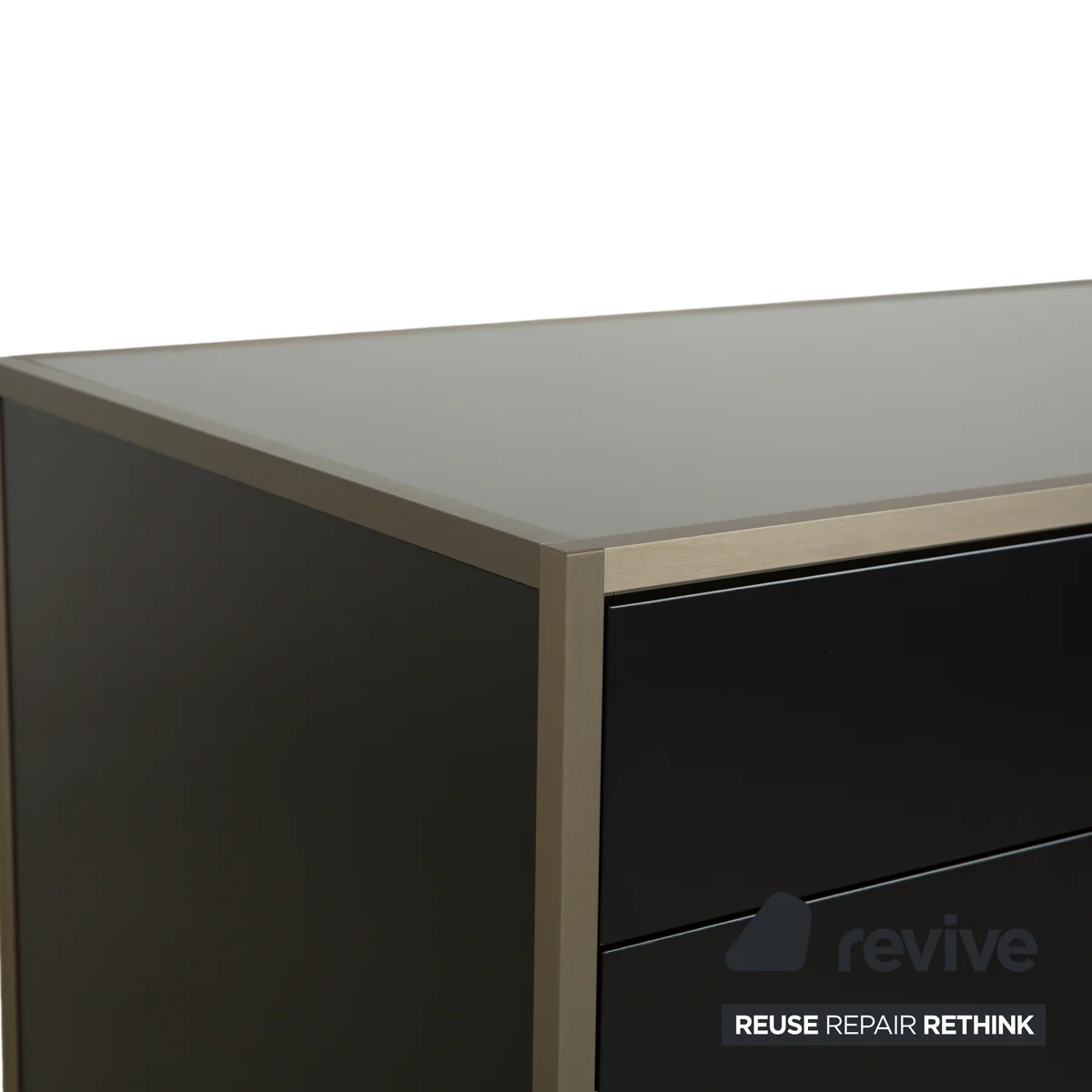 Ligne Roset Dita Holz Sideboard Anthrazit Metall Schubladen