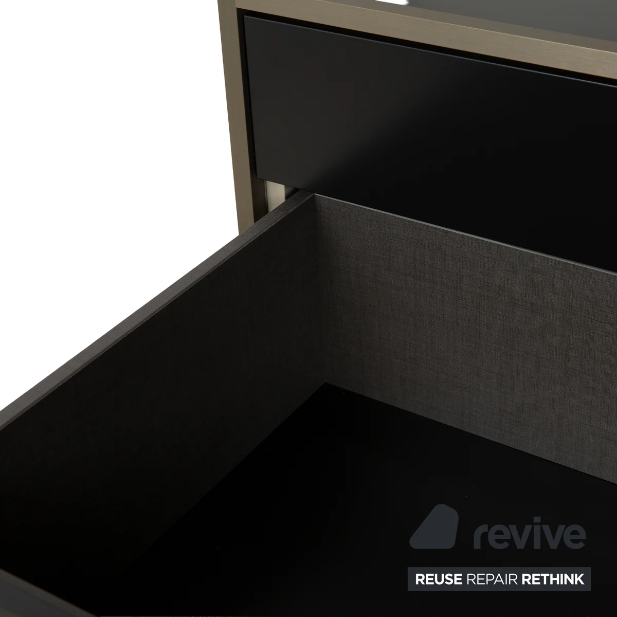 Ligne Roset Dita Holz Sideboard Anthrazit Metall Schubladen
