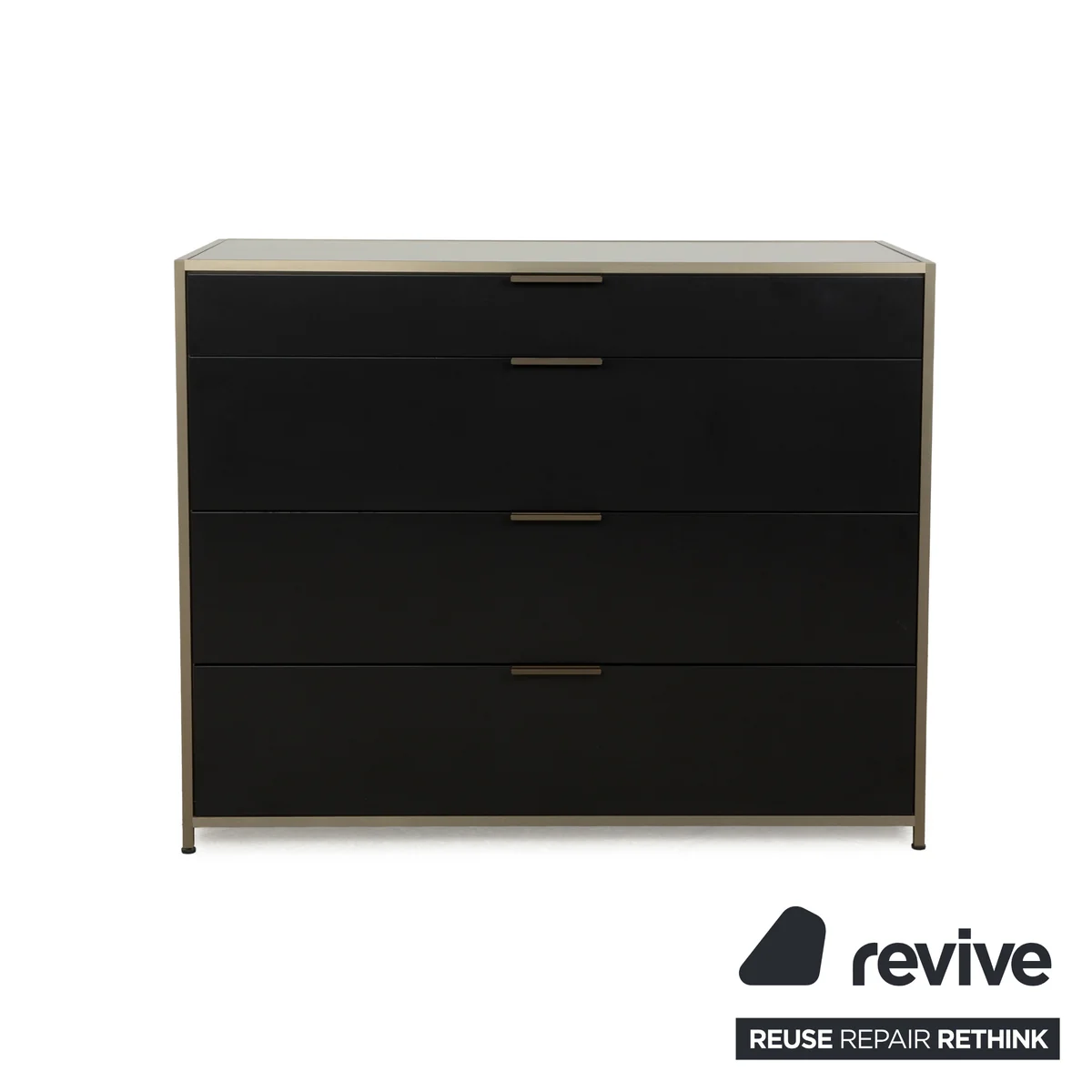 Ligne Roset Dita Holz Sideboard Anthrazit Metall Schubladen