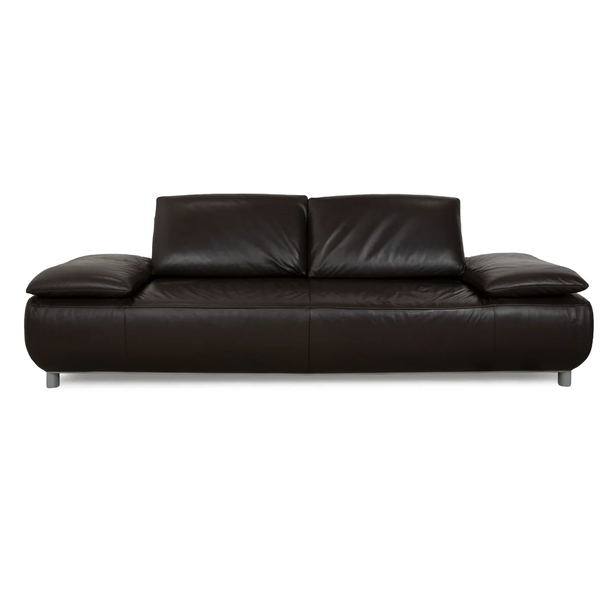 Koinor Volare Leder Dreisitzer Dunkelbraun manuelle Funktion Sofa Couch