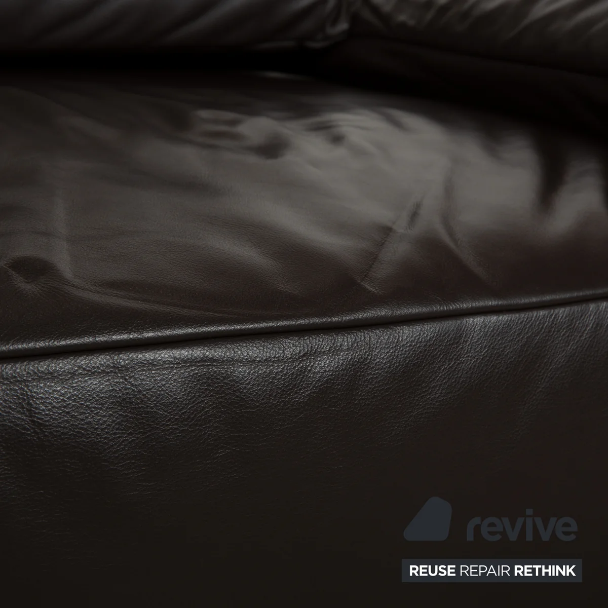 Koinor Volare Leder Dreisitzer Dunkelbraun manuelle Funktion Sofa Couch