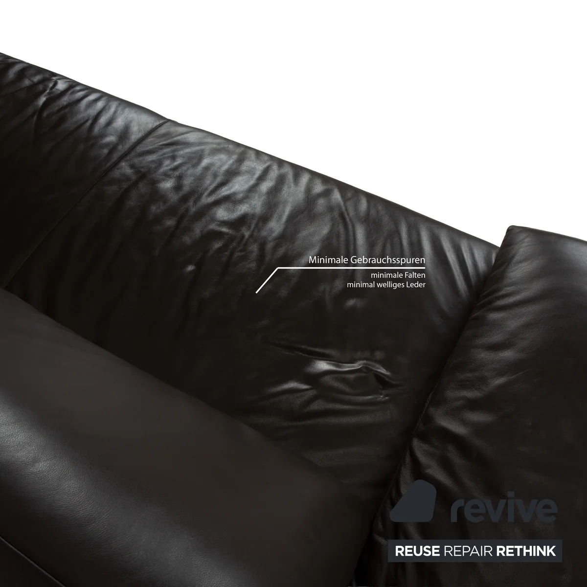 Koinor Volare Leder Dreisitzer Dunkelbraun manuelle Funktion Sofa Couch