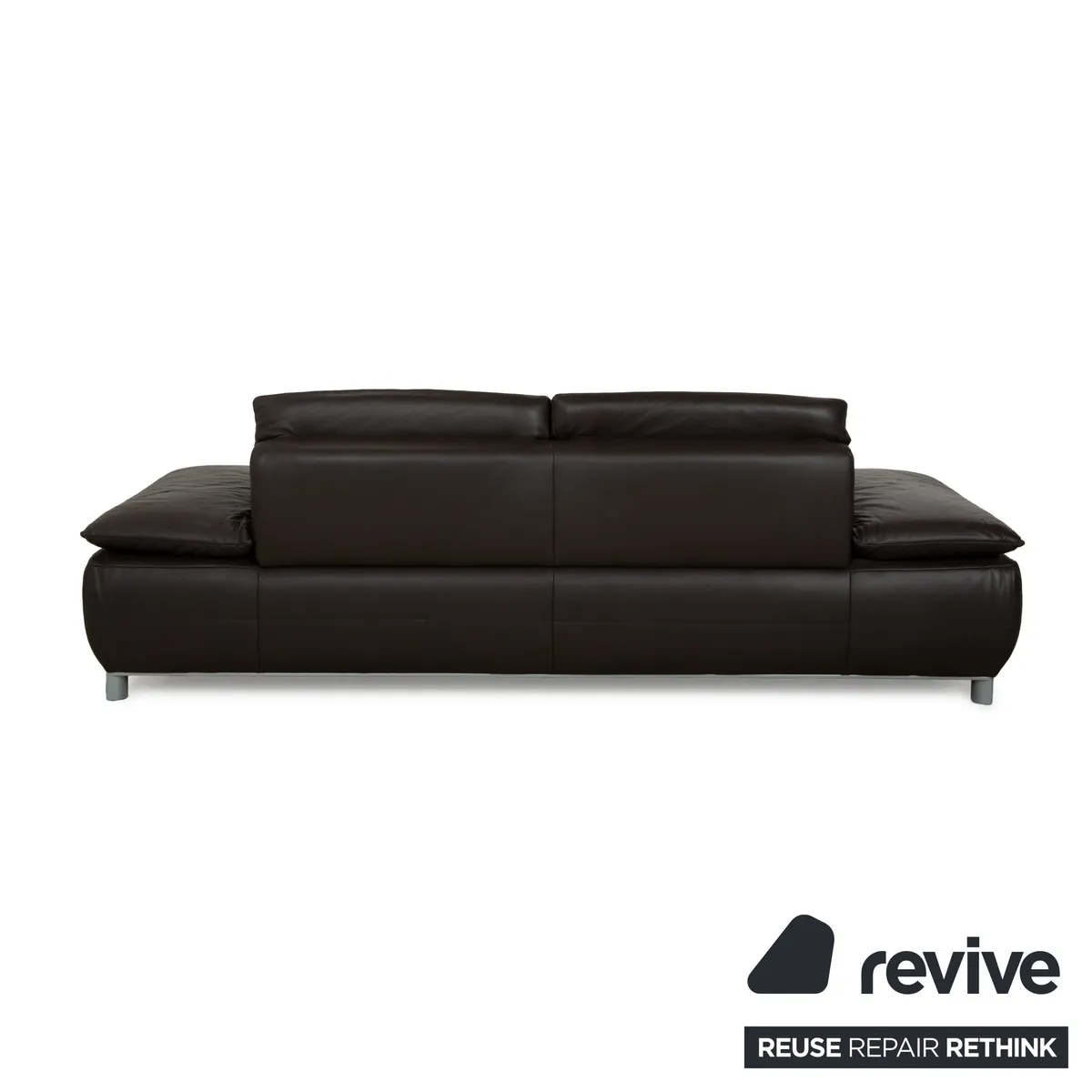 Koinor Volare Leder Dreisitzer Dunkelbraun manuelle Funktion Sofa Couch