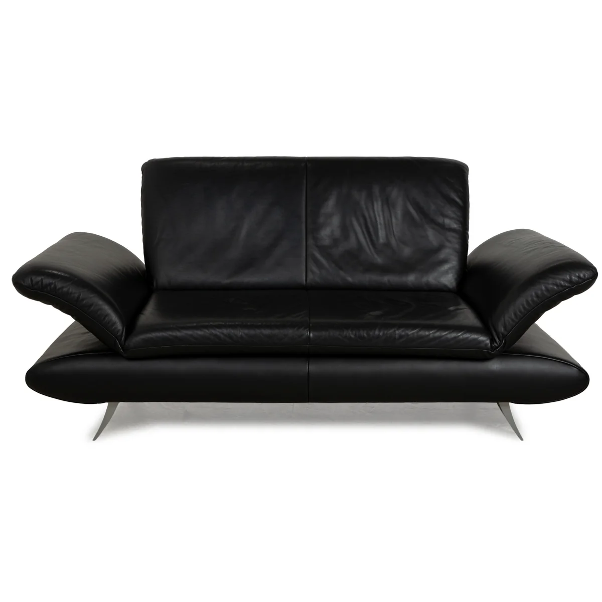 Koinor Rossini Leder Zweisitzer Schwarz manuelle Funktion Sofa Couch