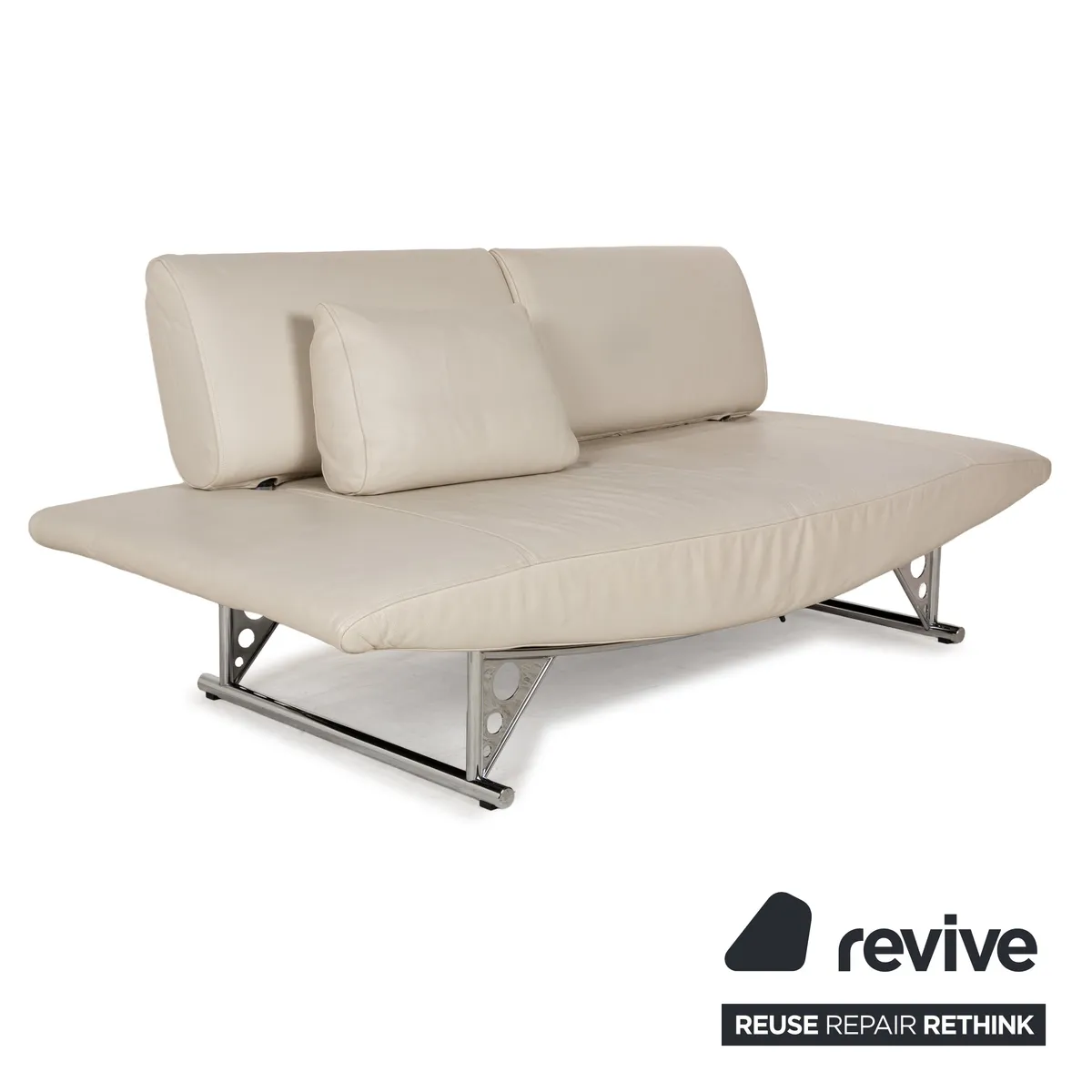 Cor Cirrus Leder Zweisitzer Creme manuelle Funktion Sofa Couch