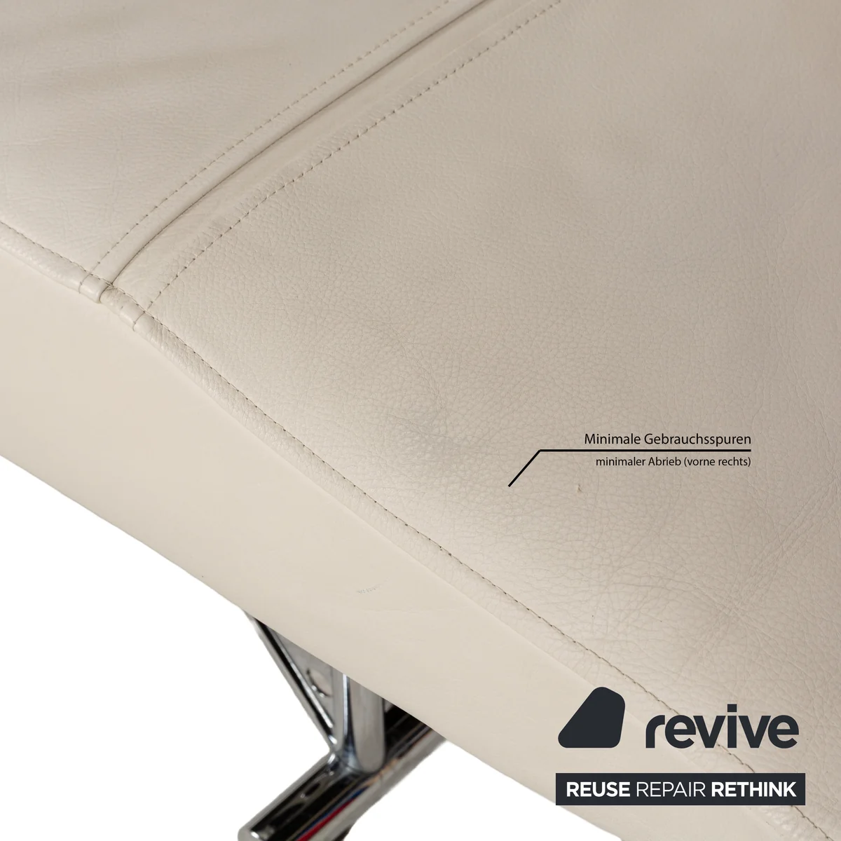 Cor Cirrus Leder Zweisitzer Creme manuelle Funktion Sofa Couch
